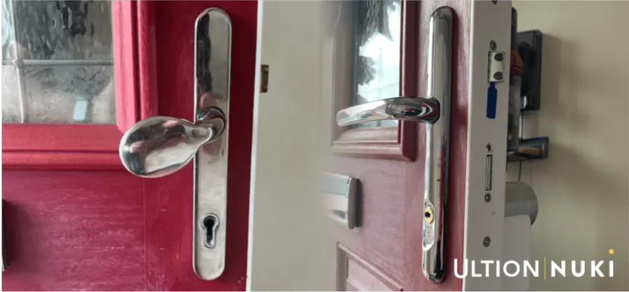 Ultion Nuki smart lock conversion on a uPVC door in Fareham